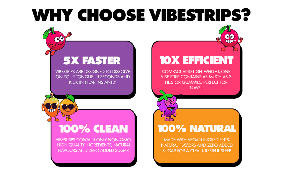 Discover why Vibe Strips are the ultimate choice for supplements: fast-dissolving oral strips with superior absorption, natural flavors, vegan, gluten-free, and halal-certified. Perfect for busy, on-the-go lifestyles seeking energy, hydration, and sleep support.